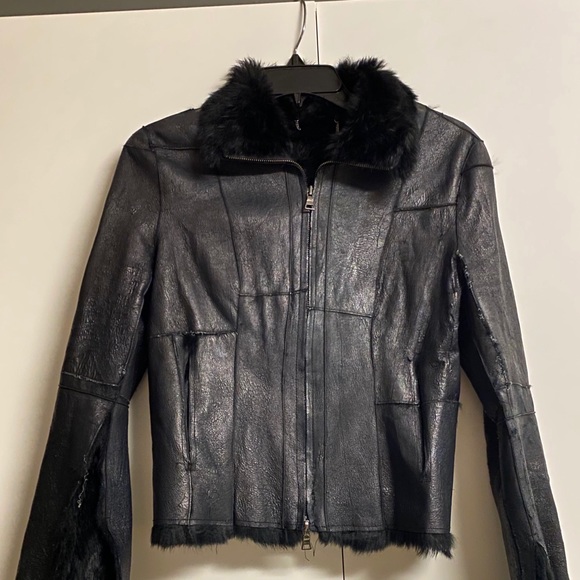 Leather Fur reversible jacket - Picture 10 of 12
